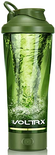 VOLTRX Premium Electric Protein Shaker Bottle, Made with Tritan - BPA Free - 24 oz Vortex Portable Mixer Cup/USB C Rechargeable Shaker Cups for Protein Shakes