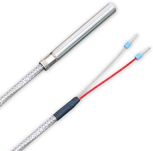 iOVEO 039HG01201 - Rauchgasfühler / Temperaturfühler / Kollektorfühler bis 400°C mit GLS-Anschlussleitung PT100 Sensor, 1 Meter