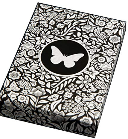Butterfly Playing Cards schwarz weiße Edition - Designer Karten mit neuem bahnbrechenden Markiersystem (Black/White)