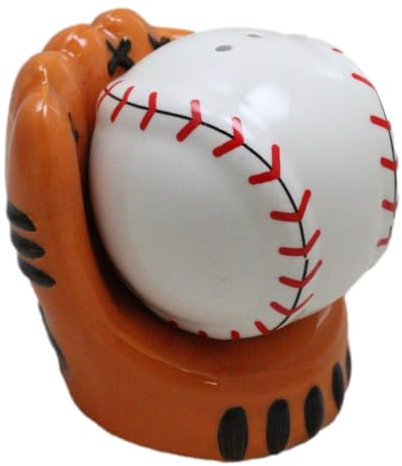 Ebros Salz- und Pfefferstreuer mit Baseball- und Handschuh-Handschuh, magnetisch, für Party, Küche, Tisch, Sammlerstück, dekorative Akzente