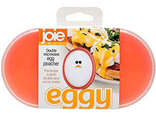 Joie 50527 Eierpochierer für die Mikrowelle, Antihaft-Silikon, LFGB zugelassen, Einheitsgröße, Weiß