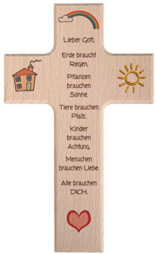 Praisent Holzkreuz Kindergebet Erde braucht reden