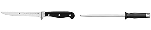 WMF Spitzenklasse Plus Ausbeinmesser 28 cm, Spezialklingenstahl, Messer geschmiedet, Performance Cut, 15,5 cm & Spitzenklasse Plus Wetzstahl 36 cm, Wetzstab für Messer, Klinge 23 cm
