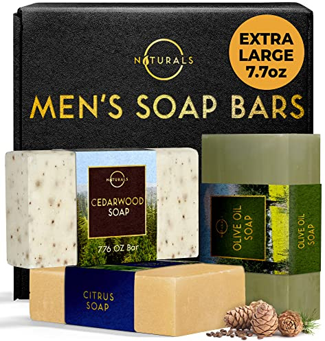 3-Pcs Bar Seife für Männer - Citrus, Olive & Cedarwood