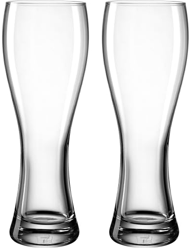 LEONARDO Maxima Juego de 2 vasos de cerveza de trigo, de alta calidad, 500 ml, aptos para lavavajillas, 2 vasos de trigo transparentes