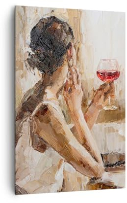 ARTTOR Bilder auf Leinwand 80x120 cm Wandbild Küche Menschen - 6226 | Vertikal Groß XXL Wanddekoration Wohnzimmer Schlafzimmer Wandkunst Wanddeko Wand Kunstdruck Küche Wall Decor ARTTOR