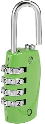 M METERXITY 4 Zahlenschloss Zinklegierung Vorhängeschloss Drinnen Draußen Zahlenschloss Rücksetzbarem Code Gilt für Fitnessstudio Tor Sportspind(4mm Grün)