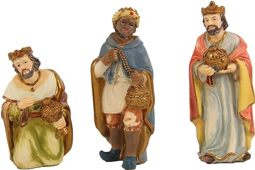 FADEDA 3X Hlg. DREI Könige/Höhe:10 cm/handbemalt/detailgetreue Krippen Figuren - Weihnachten Tisch Dekoration Krippe Zubehör