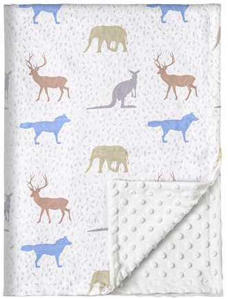 Soarwg Kids Copertine Bebè 75x100cm Unisex, per neonati, spesse, super morbide, design animali/alberi, per bambini piccoli, bebè, ragazze/ragazzi, camera dei bambini, copertine letto, regali.