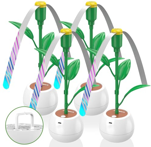 JUTIMER Anti Mouche Ventilateur Mouche Table, Anti Mouche Interieur Chasse Mouche de Table Suspendable et Pliable, Repousser Efficacement Mouches et Insectes, Anti Mouche Exterieur pour Patio(4PCS)