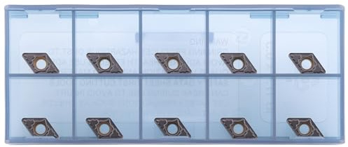 DCMT070208 DCMT21.52 Inserti per Tornio in Carburo di Tungsteno, per Acciaio Inox, Ghisa e Leghe,Inserti Indexabili per Utensili CNC Professionali,10 Pezzi