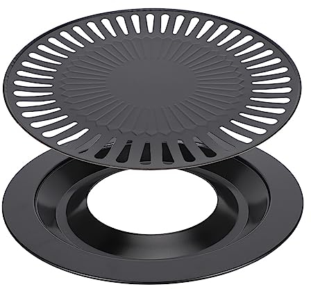 Sartén para Parrilla de Barbacoa Coreana, Bandeja para Hornear Antiadherente Redonda sin Humo, Bandeja para Asar Barbacoa, Estufa Antiadherente para Utensilios de Cocina