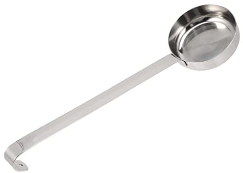 Cabilock Cucharón para Salsa de Pizza Acero Inoxidable Cuchara Medidora de Fondo Plano Resistente para Cocina Doméstica y Restaurante Utensilio para Servir Cucharón para Salsa