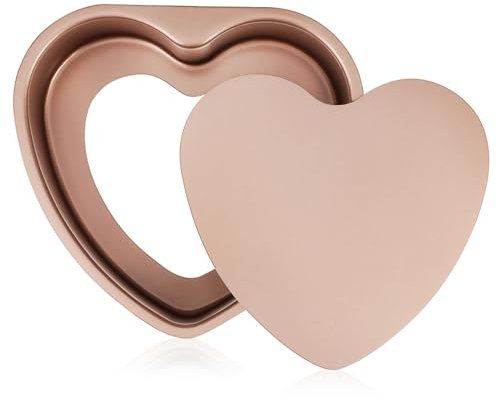 Ciieeo Heart Shaped Cake Tin Removable Bottom 8 Inch Carbon Steel Baking Mold for Birthday Wedding Baking Supplies