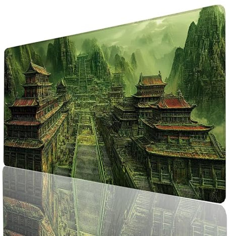 Tapis de Souris xxl 1000x400x3mm, Grand Tapis Bureau Montagne, Bords Cousus Antidérapant et Imperméable, Architecture Mouse Pad Compatible Clavier Sans fil et Souris Sans Fil, Gaming Accessoire 749GYL