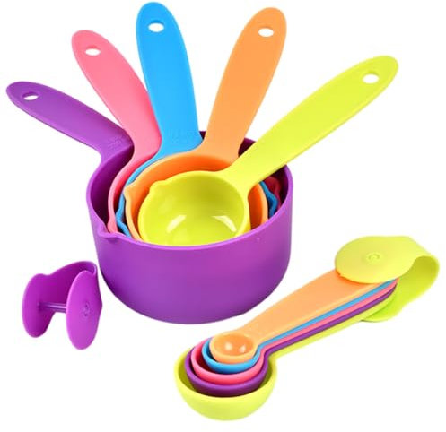 Alipis Tazas y Cucharas Medidoras Reutilizables Para Líquidos y Sólidos Práctico Para Cocina y Hornear