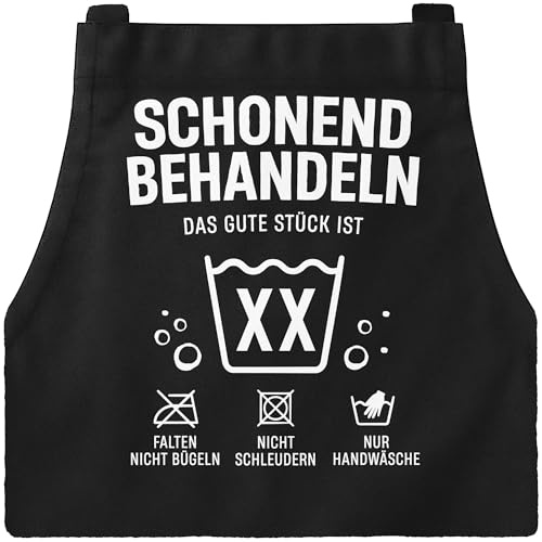 MoonWorks® Kochschürze für Herren personalisiert mit Alter Spruch lustig schonend behandeln Geschenk für Männer