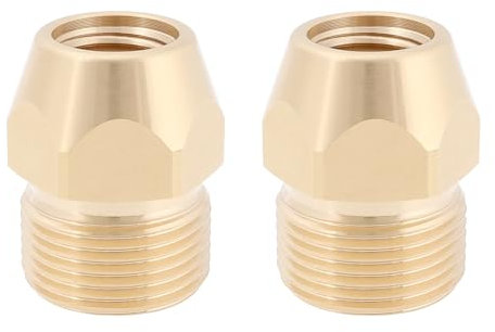 Briny River 2 Pezzi Adattatore Per Tubo Flessibile Per Idropulitrice Ad Alta Pressione M22x1,5 A G1/4 Connettore A Nipplo Per Rondella In Ottone