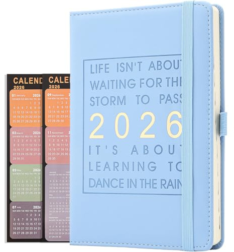 Agenda diaria 2026, agenda académica día por página, de enero de 2026 a diciembre de 2026, la mejor agenda y calendario diario para aumentar la productividad y el diario de gratitud, organizador