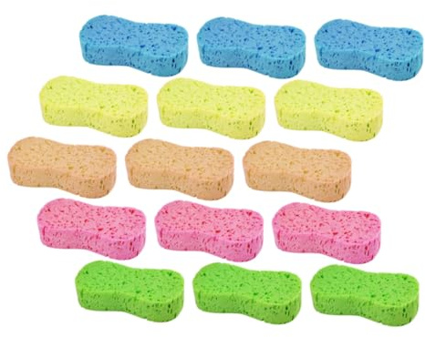 FUNOMOCYA Esponjas de Limpieza Multipropósito de Esponja Comprimida de Alta Eficiencia para Coche y Hogar, 15 Unidades Color Aleatorio para Baño y Cocina