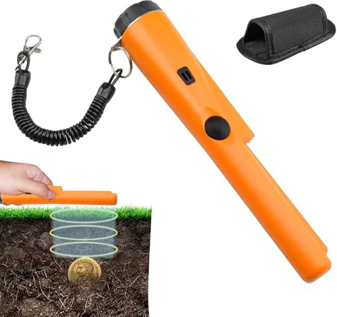 Metal Detector Pinpointer - ABS Waterproof Handheld Metal Detector Wand, High Accuracy Portable Finder, Professional Tester With Holster | Durable Treasure Hunting Tool | Easy To Carry For Metals