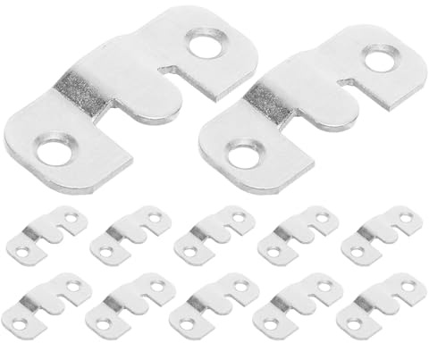 MERRYHAPY 12 Pezzi Connettori per Divani Componibili in Acciaio 12 Pezzi, Clip ad Incastro per Mobili Modulari, Ganci per Appendere Quadri e Specchi, Ferramenta per Fissaggio Sedute e