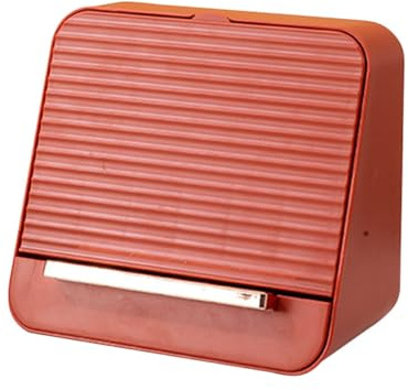 Sewroro Caja Organizadora para Pintalabios de Escritorio Roja Soporte de Almacenamiento para Lápiz Labial Compartimentos Múltiples Vitrina Protectora contra Polvo Adecuado para