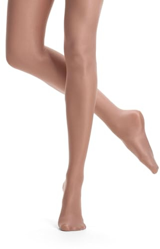Danskin Women's Shimmery Footed Tight, Classic Light Toast, A