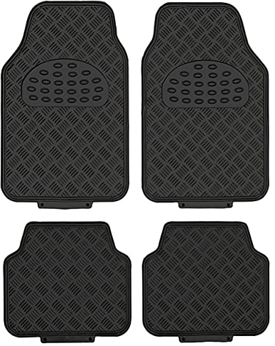 Sumex APA5000 Tapis Caoutchouc Look Piano - Noir (4 Pièces)