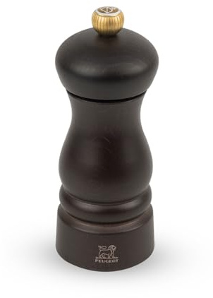 Peugeot Clermont Manuelle Salzmühle, Klassische Mahlgradeinstellung, Höhe: 13 cm, Holz, Braun, 27940