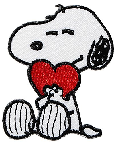 alles-meine.de GmbH Aufnäher/Bügelbild - Snoopy/the Peanuts - 5,3 cm * 6,8 cm - Applikation - Flicken gestickt - Charlie Brown - Jungen & Mädchen - Comic Welpe - Hund/C..
