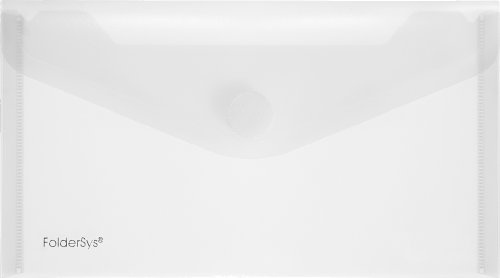 FolderSys Dokumententaschen, DIN lang, Klett, klar, VE 100 St., 40103-04