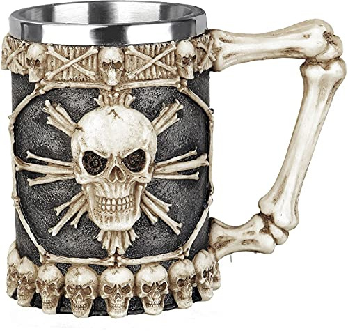 Nemesis Now Large Tankard of Skulls Mug 18cm Ivory