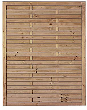 Preiswerter Lamellenzaun/Terrassen Windschutz in den Maßen 120 x 150 (Breite x Höhe) aus druckimprägniertem Kiefer/Fichte Holz Hamburg II
