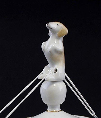 Porzellan Tropfenfänger stehender Dackel