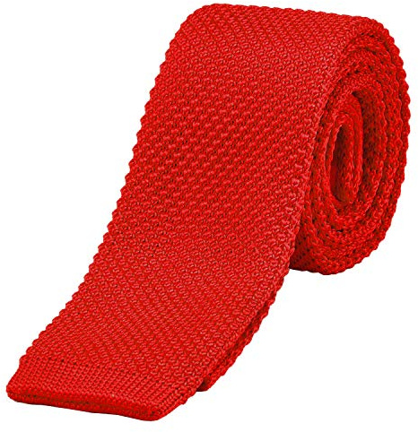 DonDon schmale Strickkrawatte Krawatte Herren retro 5 cm