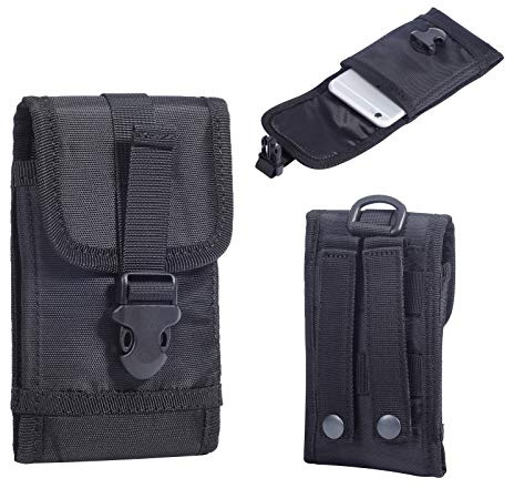 Hengwin Nylon Kleine Gürteltasche Handyhülle für iPhone 17, 17Pro, iPhone 16 15 14 13 12 11 Pro, Samsung S25 S24 S23 Smartphone Karten Taillentasche