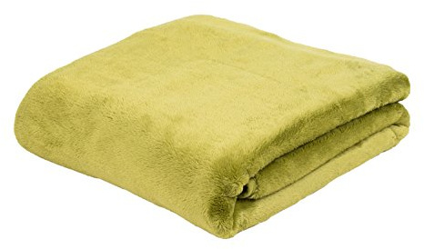 Gözze - Premium Cashmere-Feeling Wohn- und Kuscheldecke, 500 g/m², 130 x 170 cm - Limonengrün, Limonegrün