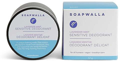 Soapwalla - Lavender Mint Sensitive Deodorant Cream (Full Size, 57 g)