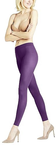 FALKE Damen Leggings Pure Matt 50 DEN W LE halb-blickdicht einfarbig 1 Stück, Rosa (Galaxy Purple 8317), S