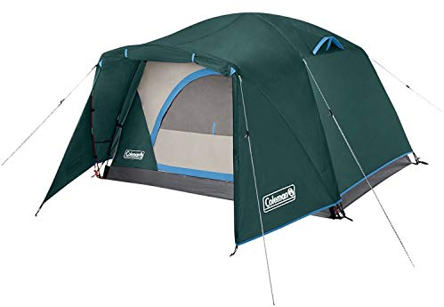 Coleman Skydome Camping Tent with Full-Fly Weather Vestibule, 2/4/6 Person Weatherproof Tent with Rainfly, Carry Bag, Storage Pockets, and Ventilation, Sets Up in 5 Minutes