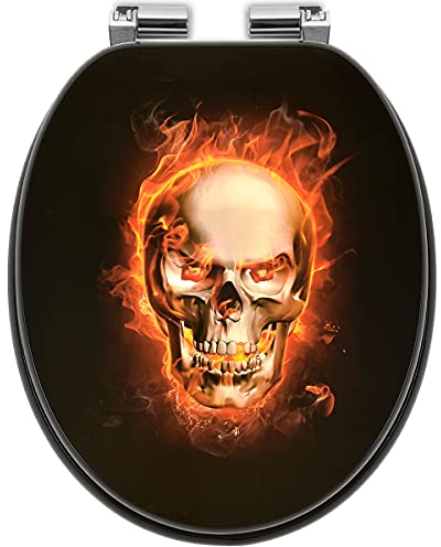 Toilettendeckel mit Absenkautomatik WC Sitz Toilettensitz WC Sitz passend für alle handelsüblichen WC-Becken einfache Montage Universal