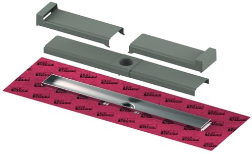 TECEdrainline Duschrinne Evo, 800 mm gerade, befestigte Dichtmanschette - 600802