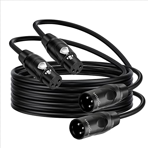 Twozoh Cable XLR 2M 2 Unidades, XLR Macho a Hembra equilibrado 3 pines Micrófono de Audio Cable (Profesional/Hifi)