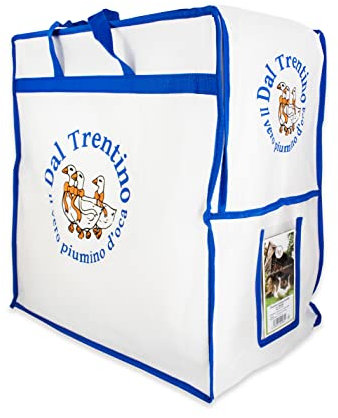 Tata Home Piumino d’Oca Trentino 100% Piuma D'Oca Naturale Caldo e Soffice Piumone Invernale Imbottitura 360 gr/mq Letto Singolo Una Piazza per Sacco 155x200 cm