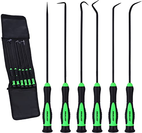 SWANLAKE Pick and Hook Set, Pick Tool Set for Car Auto Oil Seal/O-Ring Seal Gasket Pick Mini Hooks Puller Remover (6PCS)