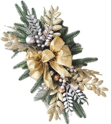 ifundom Tropfenform Weihnachtsgirlande Weihnachtskranz Für Geländer Wand Fenster Türdekoration Weihnachtsdeko Dekokranz