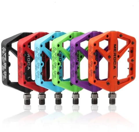 MTB Pedale Mountainbike Pedale 3 Lager rutschfest Leichte Nylonfaser Fahrrad Plattform Pedale für BMX MTB 9/16 Zoll (lila)