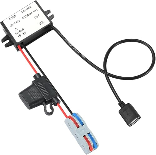 YABOANG DC-DC Spannungswandler 10-60V auf 5V 3A 15W USB-A Ladegerät