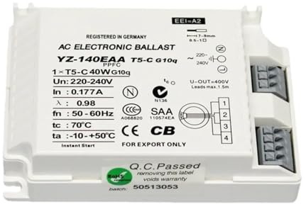 VISIYUBL Balasto electrónico YZ-140EAA 40W AC 220-240V lámpara Fluorescente for lámpara de Anillo T5 estándar